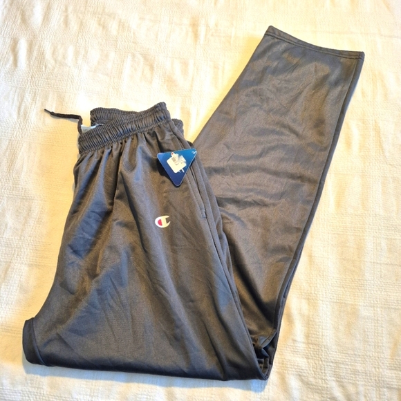 Champion men's size XL Gray jogging pants, 2 pockets, thin fuzzy lined NWT - Picture 1 of 8